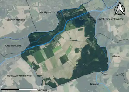 Carte orhophotogrammétrique de la commune.