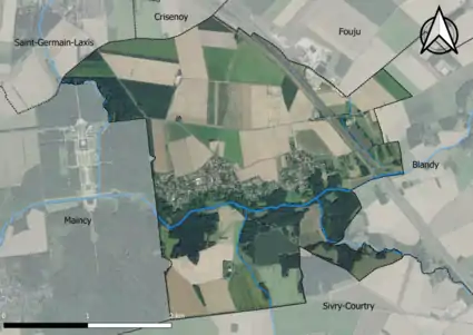 Carte orhophotogrammétrique de la commune.