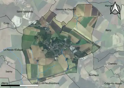 Carte orhophotogrammétrique de la commune.