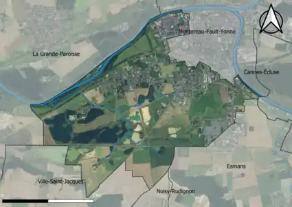 Carte orhophotogrammétrique de la commune.