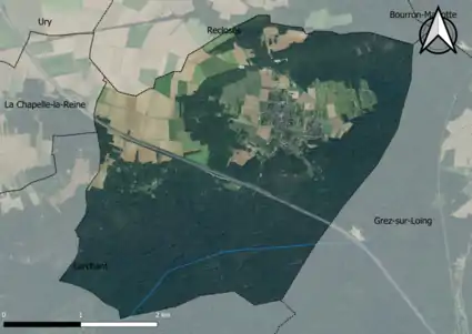 Carte orhophotogrammétrique de la commune.