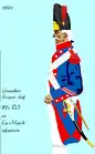 grenadier du 77e régiment d’infanterie de ligne de 1791 à 1792