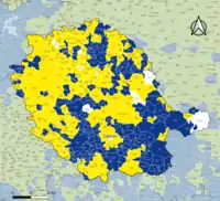 Candidat arrivé en tête au 2d tour par commune. Emmanuel MacronMarine Le PenÉgalité