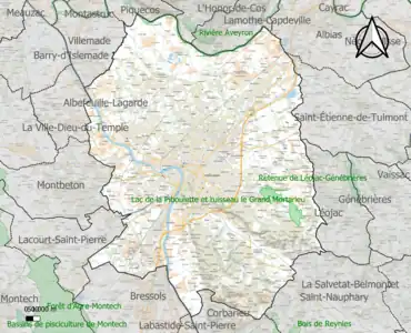 Carte des ZNIEFF de type 1 sur la commune.