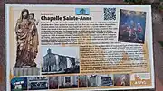 Chapelle Sainte-Anne : Panneau signalétique.