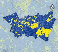 Candidat arrivé en tête au 2d tour par commune. Emmanuel MacronMarine Le PenÉgalité
