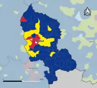 Candidat arrivé en tête au 1er tour par commune. Emmanuel MacronMarine Le PenJean-Luc MélenchonDeux à égalité