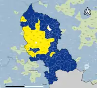 Candidat arrivé en tête au 2d tour par commune. Emmanuel MacronMarine Le PenÉgalité