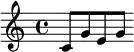 {c'8 g' e' g'}