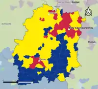 Candidat arrivé en tête au 1er tour par commune. Emmanuel MacronMarine Le PenJean-Luc Mélenchon