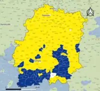 Candidat arrivé en tête au 2d tour par commune. Emmanuel MacronMarine Le PenÉgalité