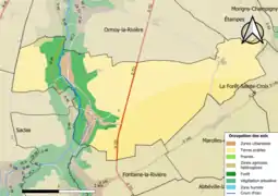 Carte des infrastructures et de l’occupation des sols en 2018.