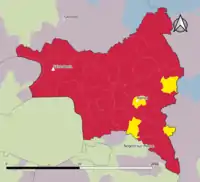 Candidat arrivé en tête au 1er tour par commune. Emmanuel MacronJean-Luc Mélenchon