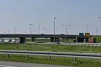 L'autoroute A1 près de la  12 Novi Sad-Centre (avril 2018).