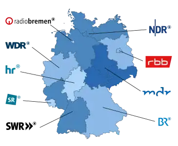 Carte actuelle des stations membres de l'ARD