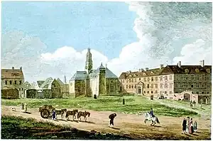 Vue de l'Église et du Collège des Jésuites, 1761