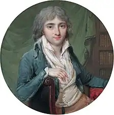 Gentilhomme dans une bibliothèque (1795), miniature sur ivoire, localisation inconnue.