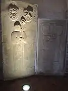 Pierre tombale d'abbesse.