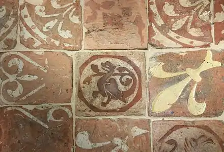 Abbaye Saint-Pierre-sur-Dives. Carreau XIIe siècle.