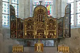 Vue du retable de Baume
