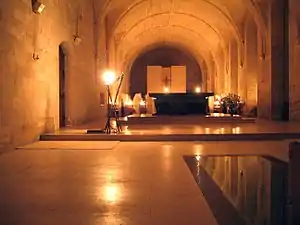 Vêpres solennelles à l'abbaye Notre-Dame du Bec en présence des moniales du monastère Sainte-Françoise Romaine.