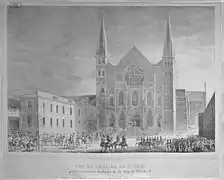 façade de l'abbaye au XIXe siècle.