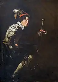 Domenico Fetti, v. 1620, David. Huile sur toile, 175 × 126 cm. Galeries de l'Académie