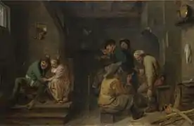 Scène de taverne (1635), d'Adriaen Brouwer.
