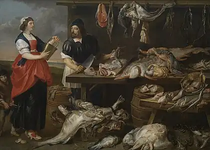 Étal de poissonnier, musée des beaux-arts de Gand.