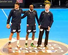 Aux côtés d'Olivier Nyokas et de Thierry Omeyer en 2016.