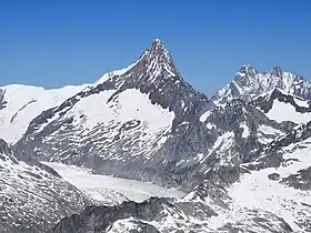 Vue du Finsteraarhorn depuis le sud.