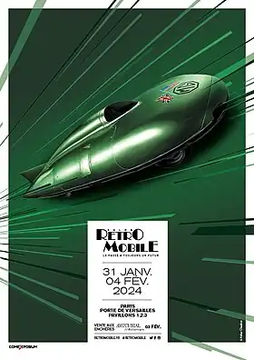 Affiche salon Rétromobile édition 2024
