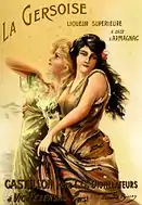 Affiche publicitaire pour la liqueur La Gersoise