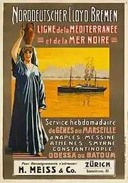 Le Kronprinz Wilhelm - Affiche publicitaire - Action de la Cie.