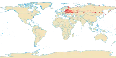Carte des bases aériennes de l'Union soviétique durant la Guerre froide.