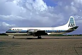 Un Lockheed L-188 Electra d':Air Manila (en), semblable à celui impliqué dans l'accident.