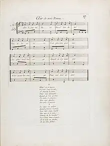 Partition et paroles imprimées.