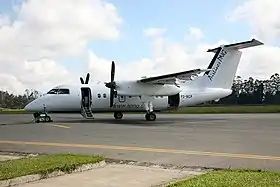 Un De Havilland Canada DHC-8-100 de Airlines PNG, similaire à celui impliqué dans l'accident.