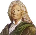 portrait d'un homme portant une perruque blanche