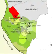 dans la comarque de la Vega Baja del Segura.