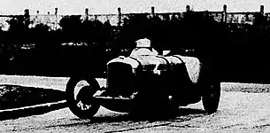 Albert Debille, vainqueur des 8 Heures éliminatoires du Bol d'or en mars 1935 sur Salmson (à Montlhéry)