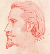 Dessin représentant une personnalité de la franc-maçonnerie.