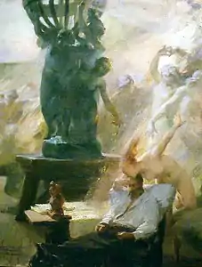 Albert Maignan, Apothéose du sculpteur Carpeaux (vers 1892), Soissons, musée de Soissons.