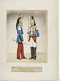 Cuirassiers de la Garde impériale en grande tenue et en tenue de ville