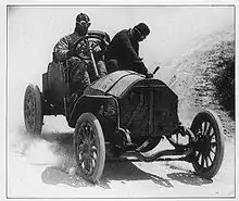 Alessandro Cagno au volant d'une Itala 45 HP lors de la Targa Florio 1907