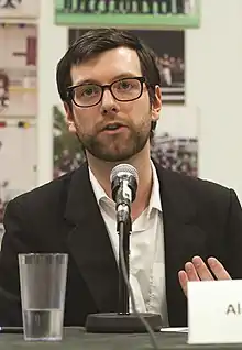 Alex Tyrrell est le chef du PVQ depuis 2013 et le seul à être demeuré en poste pour plus d'une élection générale.