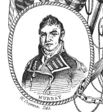 Portrait noir et blanc d'Alexander Murray en uniforme.