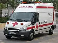 Ambulance de la Croix-Rouge espagnole à Miramar