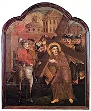 Anonyme, Jesus leva a cruz às costas, XVIIIe siècle. Musée historique national, Rio de Janeiro.