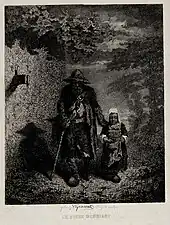 Le vieux mendiant, gravure, Londres, Wellcome Collection.